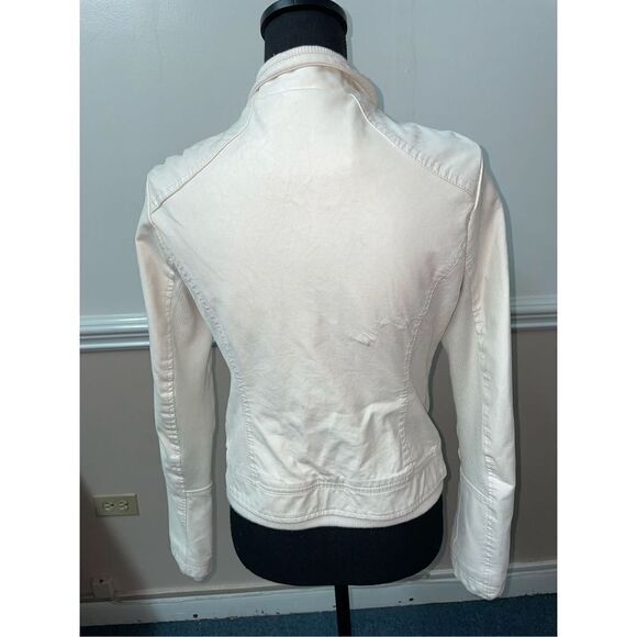 Ci Sono Light Cream Bomber Jacket with Zippers - Picture 4 of 9